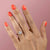 Radiant Cut Moissanite 3 Stone Ring