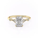 Radiant Cut Moissanite Vintage Design
