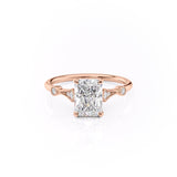 Radiant Cut Moissanite Vintage Design