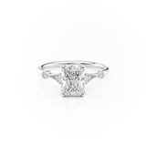 Radiant Cut Moissanite Vintage Design