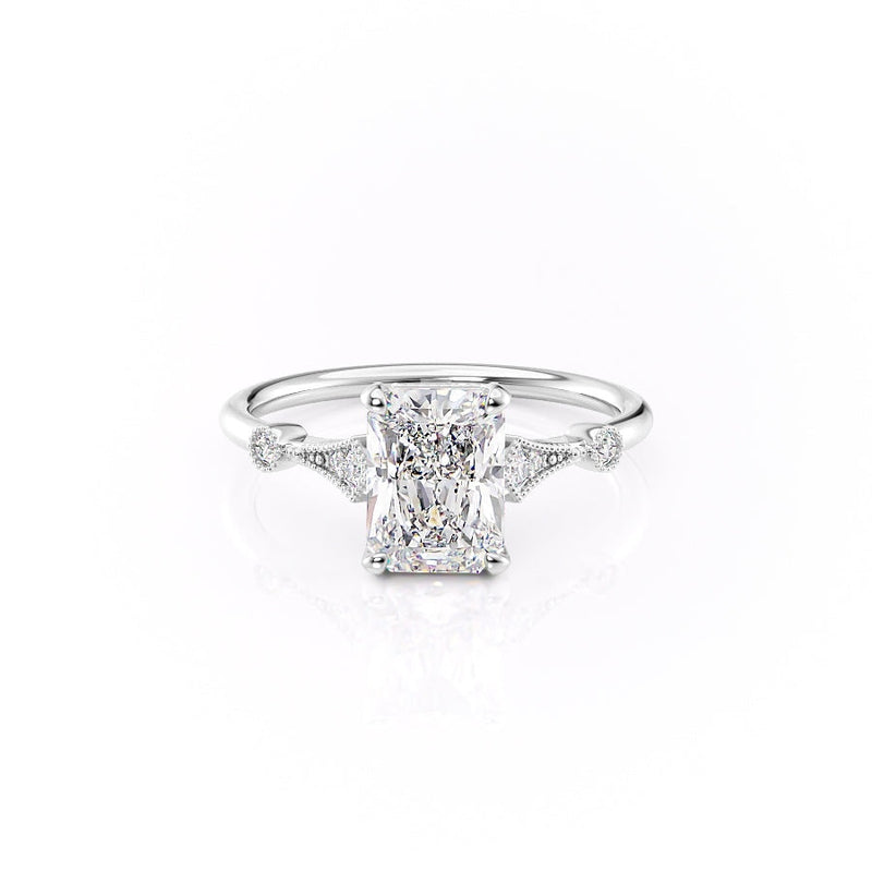 Radiant Cut Moissanite Vintage Design
