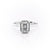 Radiant Cut Rubover Moissanite With Hidden Halo