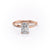 Radiant Cut Moissanite Twisted Shoulder Set Ring With Hidden Halo