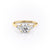 Round Cut Moissanite 3 Stone Ring