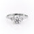 Round Cut Moissanite Shoulder Set Ring Vintage Design