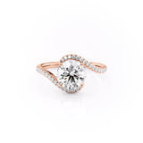 Round Cut Moissanite Twist Ring