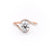 Round Cut Moissanite Twist Ring