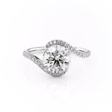 Round Cut Moissanite Twist Ring