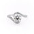 Round Cut Moissanite Twist Ring