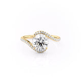 Round Cut Moissanite Twist Ring