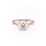 Round Cut Moissanite Vintage Design