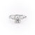 Round Cut Moissanite Shoulder Set Ring With Hidden Halo