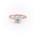 Round Cut Moissanite Shoulder Set Ring With Hidden Halo