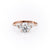 Round Cut Moissanite Shoulder Set Ring Vintage Design