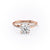 Round Cut Moissanite Twisted Shoulder Set Ring With Hidden Halo