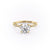 Round Cut Moissanite Engagement Ring, Vintage Design