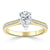 Pear Cut Moissanite Engagement Ring, Classic Style
