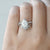 Vintage Style Bridal Ring Set, Pear Cut Center Stone