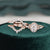 3pcs Vintage Style Bridal Ring Set, Oval Cut Center Stone