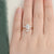 Bridal Ring Set, Oval Cut Center Stone, Hidden Halo