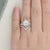 Vintage Style Bridal Ring Set, Oval Cut Center Stone