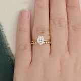Bridal Ring Set, Oval Cut Center Stone