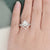 Vintage Style Bridal Ring Set, Pear Cut Center Stone