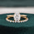 Bridal Ring Set, Oval Cut Center Stone