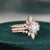 3pcs Vintage Style Bridal Ring Set, Round Cut Center Stone
