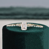 Bridal Ring Set, Emerald Cut Center Stone