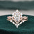 Vintage Style Bridal Ring Set, Oval Cut Center Stone