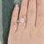 Bridal Ring Set, Oval Cut Center Stone, Hidden Halo