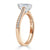Pear Cut Moissanite Engagement Ring, Classic Style