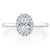 Oval Cut Moissanite Halo Engagement Ring
