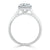 Princess Cut Moissanite Halo Engagement Ring