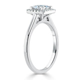 Princess Cut Moissanite Halo Engagement Ring