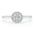 Round Cut Moissanite Halo Engagement Ring