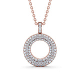 Circle Shaped Pendant 0.75ct