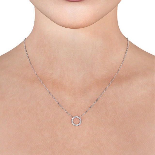 Circle Shaped Pendant 0.35ct