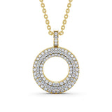 Circle Shaped Pendant 0.75ct