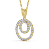 Circle Shaped Pendant 0.55ct