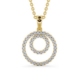 Circle Shaped Pendant 0.55ct