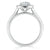 Round Cut Moissanite Halo Engagement Ring, Tiffany Style