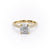 Cushion Cut Moissanite Ring With Pave Set Shoulders