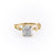 Cushion Cut Moissanite Engagement Ring, Twig Design