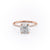 Cushion Cut Moissanite Ring With Hidden Halo