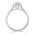 Radiant Cut Moissanite Halo Engagement Ring