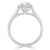Round Cut Moissanite Halo Engagement Ring