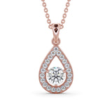 Drop Halo Pendant 1.30ct