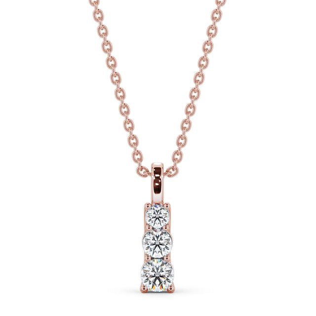 Drop 3 Stone Pendant 0.70ct